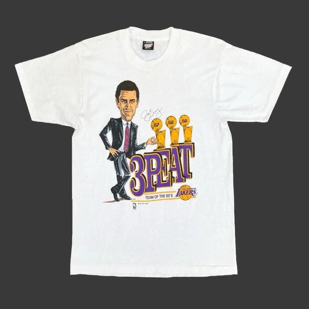 1989 Los Angeles Lakers Pat Riley 3Peat NBA T-Shirt